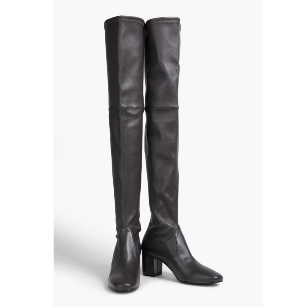 NIB Stuart Weitzman GENNA 60 CITY BOOT Over The Knee Block Heel Black - Picture 3 of 14